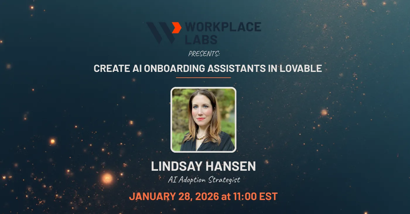 Build Your AI Onboarding Assistant in Lovable (No Code Required) workshop cover illustration
